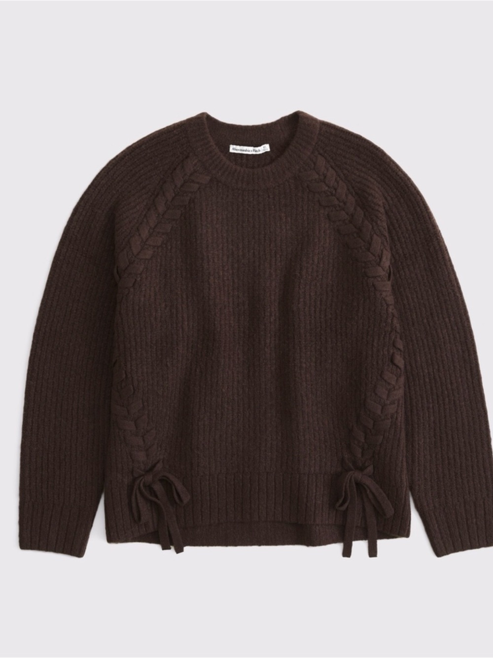 Dad Lace-Up Crew Sweater